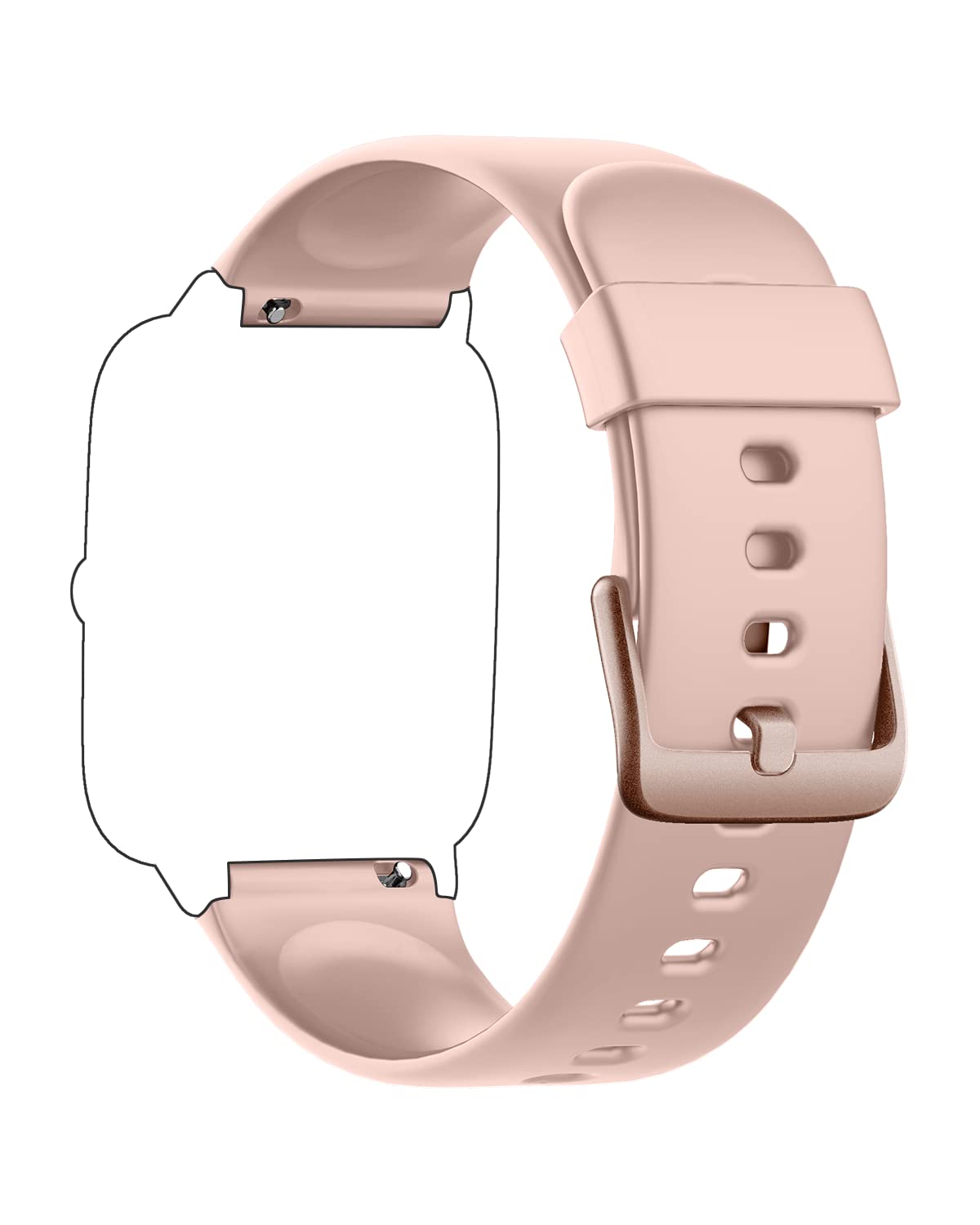 GRV Replacement Strap Band for Smart Watch FC1 - Pink Silicone Watch Band Compatible with Smartwatch Accessories | Perfect for Workouts, Running & Daily Wear