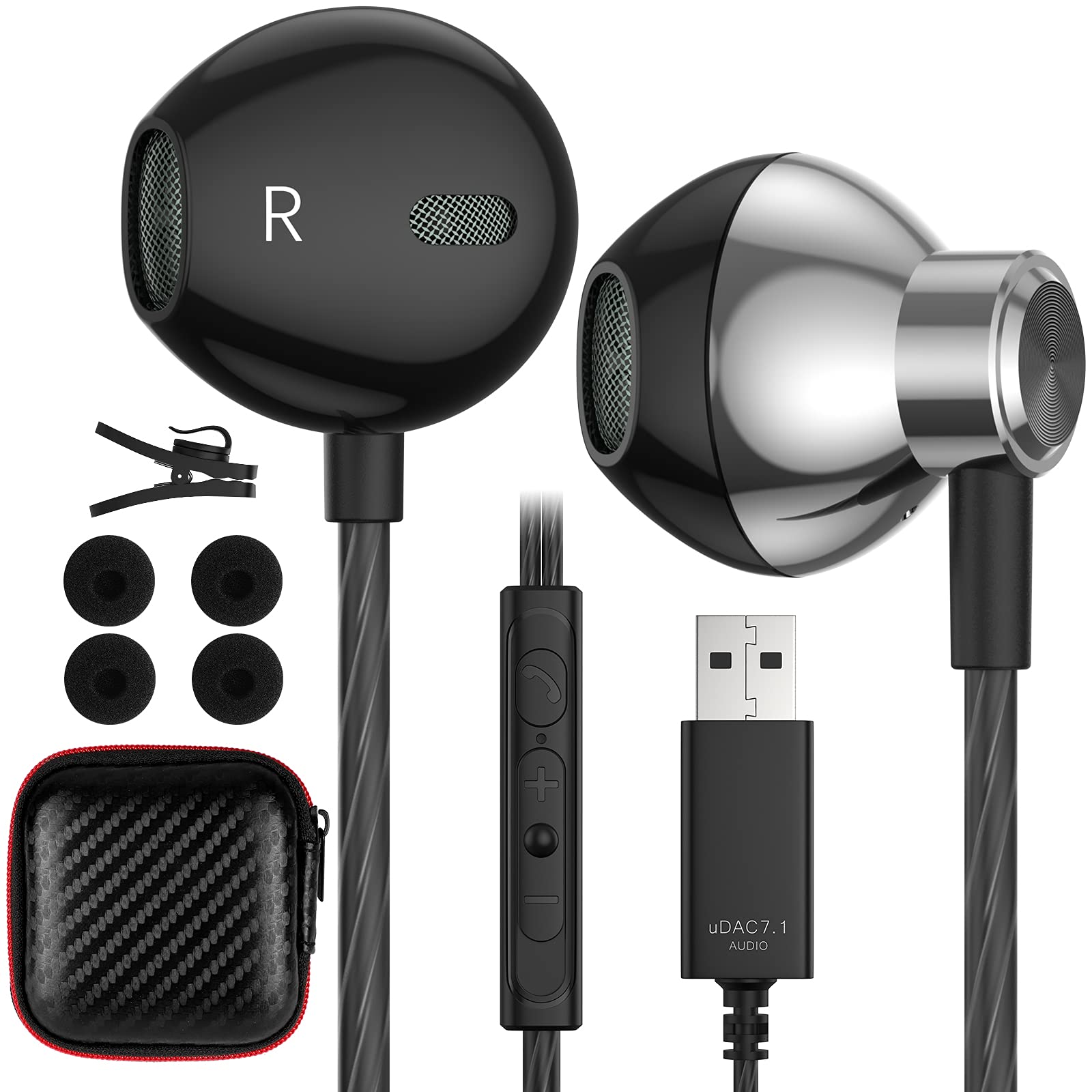 USB Gaming Headset for PC, PS4, PS5, Mac, Laptop & Chromebook - Stereo HiFi Wired Earphones with Noise Cancelling Mic & Volume Control | Perfect for Online Gaming, Video Calls & Remote Work