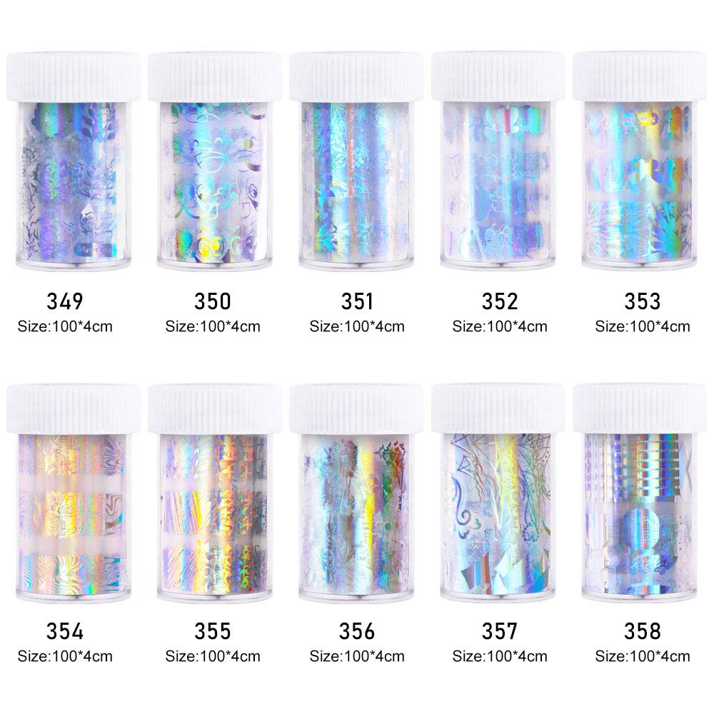 EXCLUZO 40-Pack 1000mm Smile Face Leaf Graffiti Glossy Nail Transfer Stickers - DIY Nail Art Decals for Salon, Home Manicure & Party Nail Designs