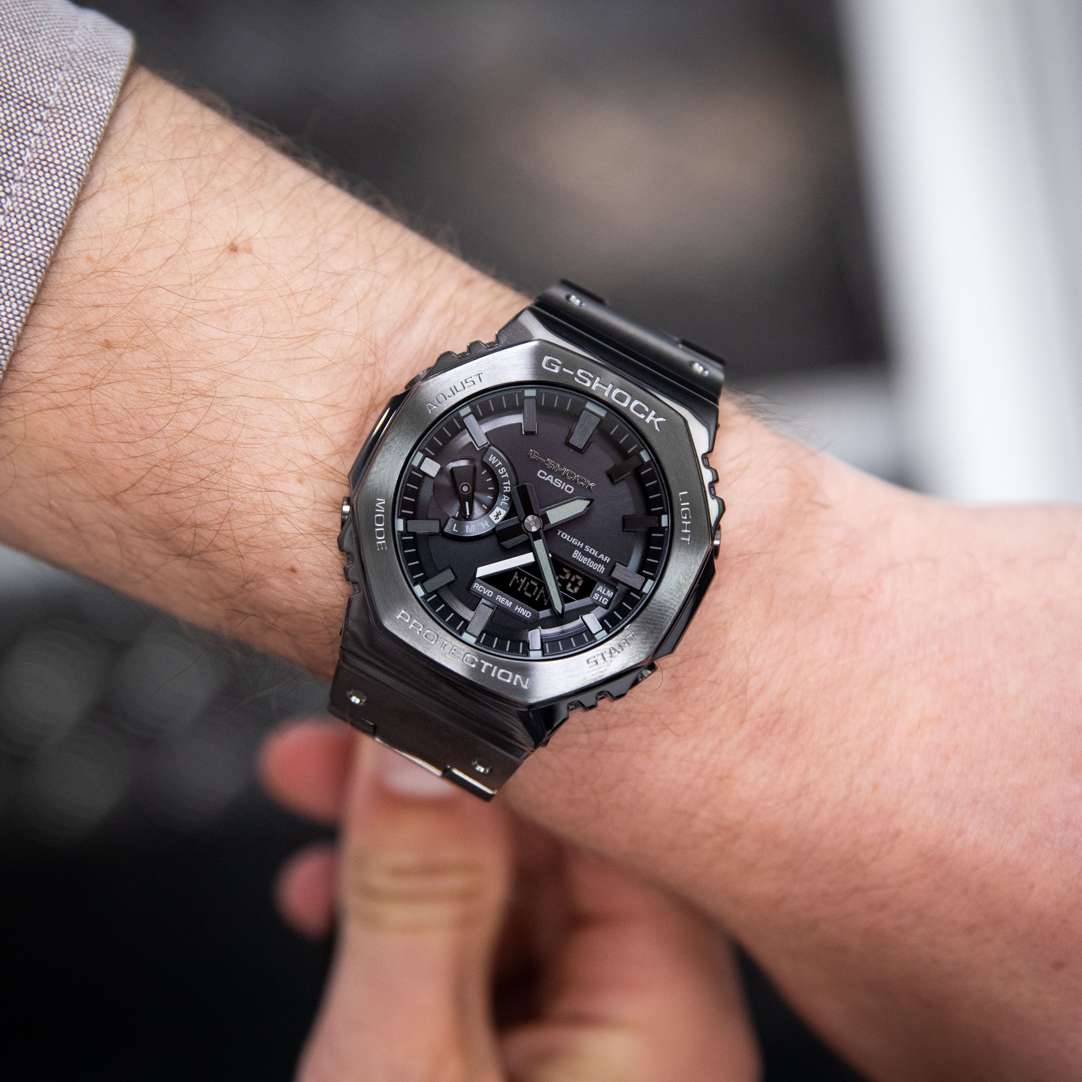 G Shock GMB2100BD-1A CasiOak Full Metal Watch - Rugged Digital Sports Watch for Men, Water Resistant, Shockproof - Perfect for Outdoor Adventures, Workouts & Daily Wear