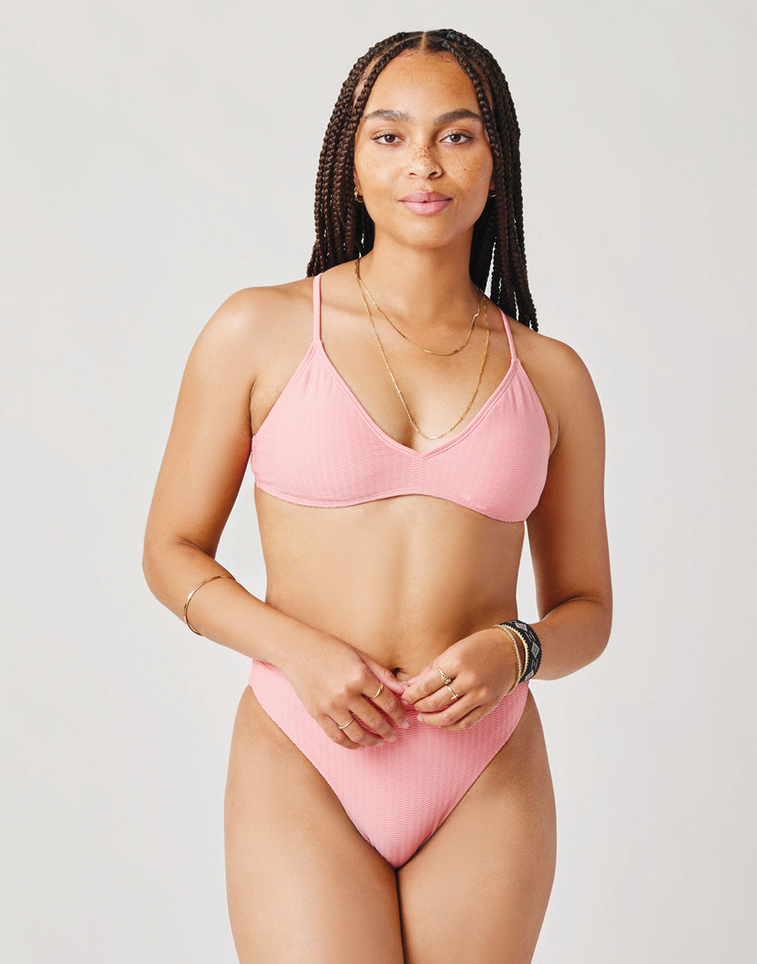 Danica Bottom: Soft Grapefruit Texture Women's Shorts - Perfect for Summer, Beach & Casual Wear | FINAL SALE