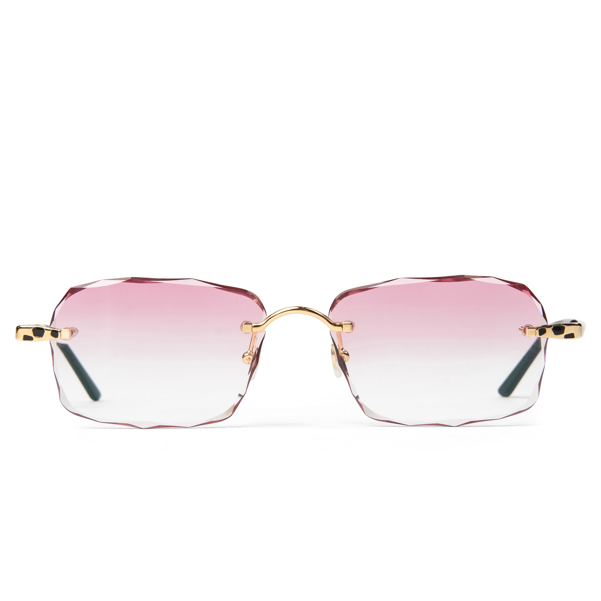 Cartier Panthère Gold Pink Rimless Sunglasses CT0309O 001 - Luxury Designer Eyewear for Women, Perfect for Beach, Travel & Fashion Outings
