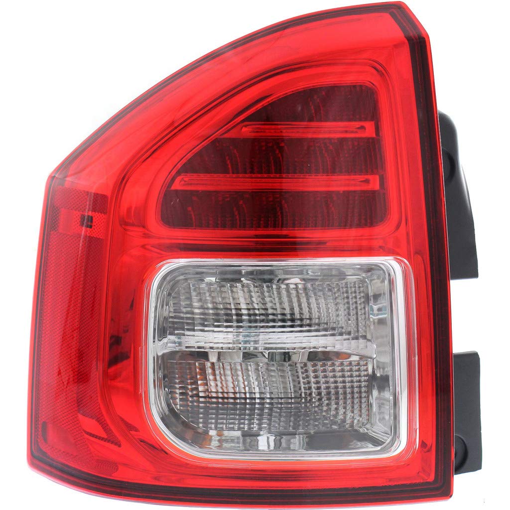 2011-2013 Jeep Compass Driver Side LED Tail Light Assembly - DOT Certified (Part #CH2800197, 5182543AC) with Bulbs Included | Perfect for Replacement & Nighttime Safety