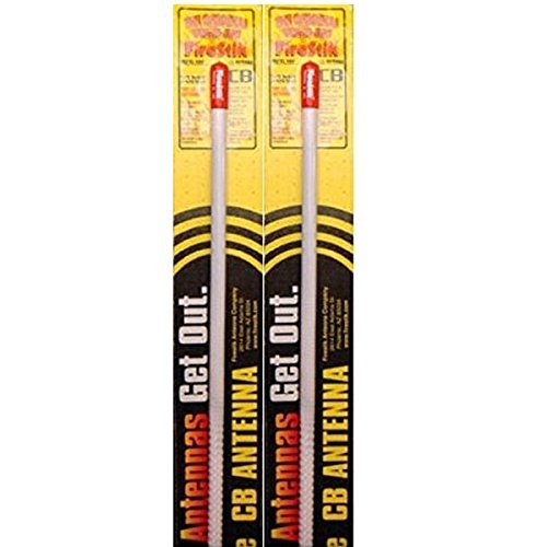 2-Pack Firestik KW3-W 3-Foot 5/8 Wave 300W CB Radio Antenna (White) - Heavy Duty Truck & Off-Road Vehicle Communication for Clear CB Radio Signals