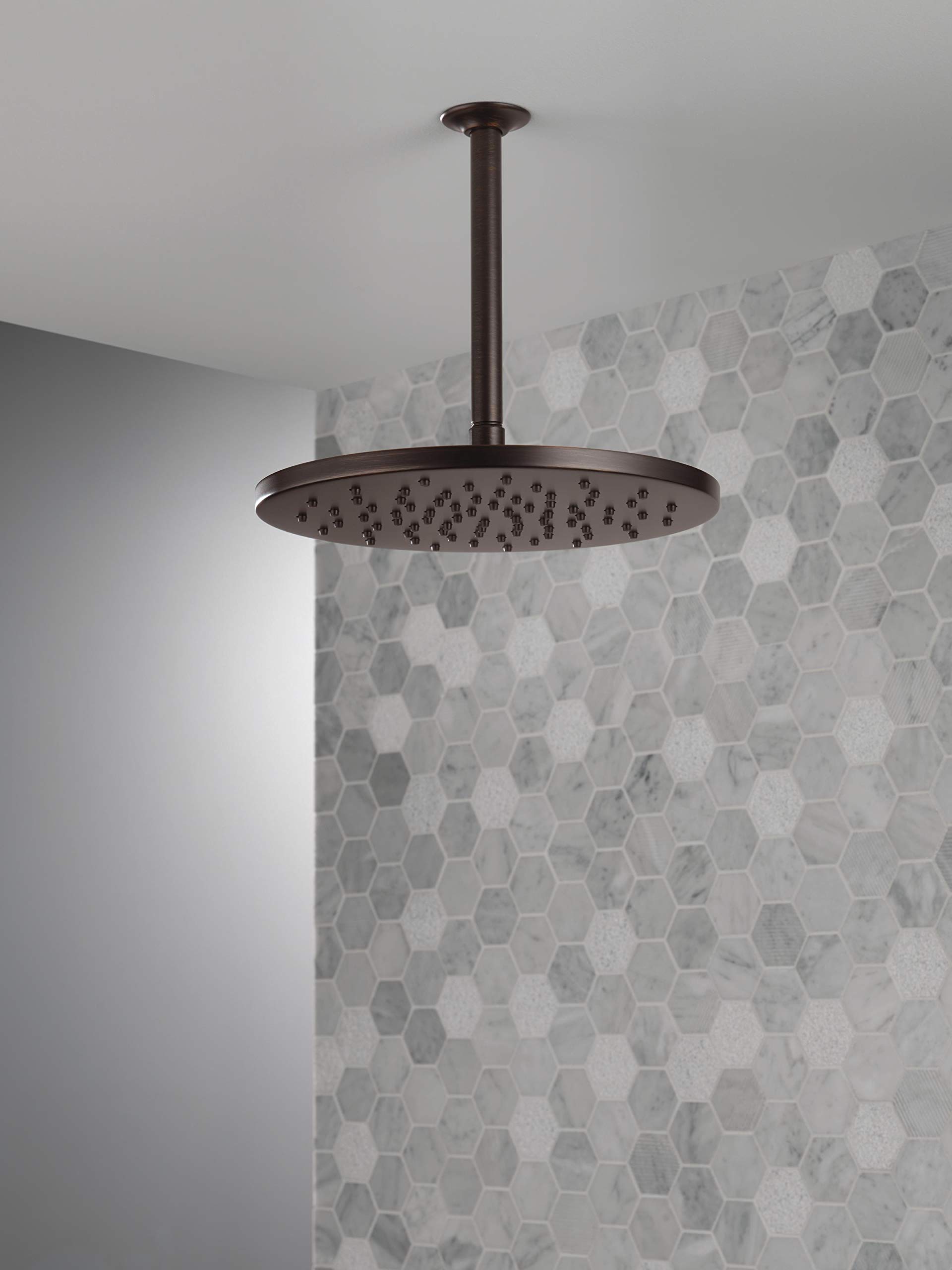 Delta Faucet 52158-RB Oil Rubbed Bronze Rain Shower Head - 8 Inch Round Rainfall Showerhead with 1.75 GPM Water Saving Design - Perfect for Spa-Like Bathroom Experience & Modern Home Decor