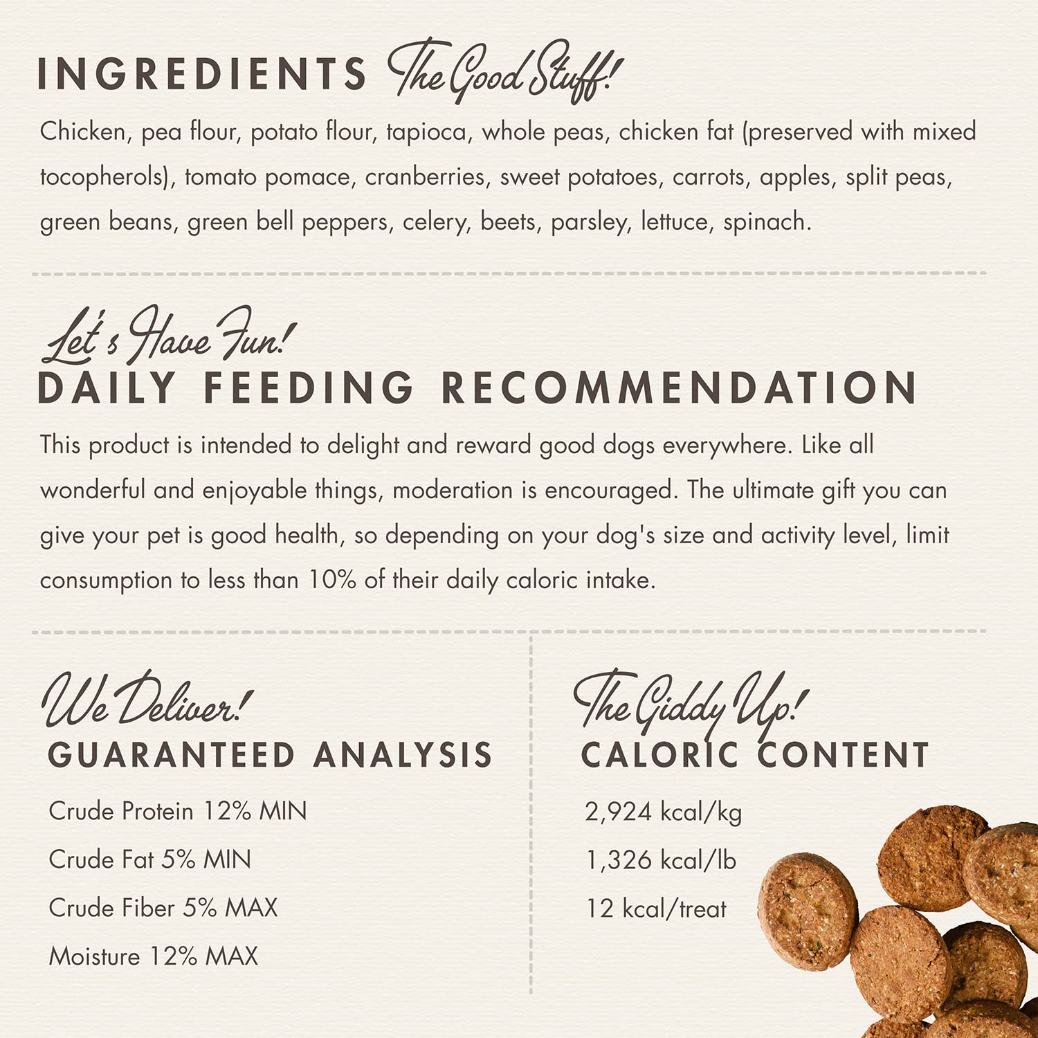 Fromm Four-Star Nutritionals Chicken with Peas & Carrots Dog Treats - Premium Oven Baked Dog Snacks - Grain Free, Natural Ingredients - Chicken Recipe - 8 oz - Perfect for Training Rewards & Daily Treats
