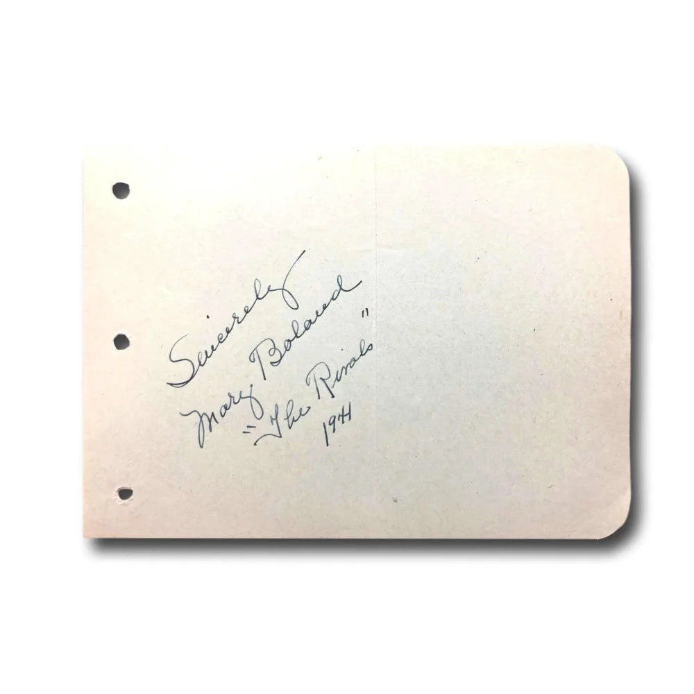 Mary Boland Hand Signed Album Page Cut - JSA COA Authenticated Autograph of The Rivals Actress | Perfect for Collectors, Theater Memorabilia & Vintage Hollywood Fans