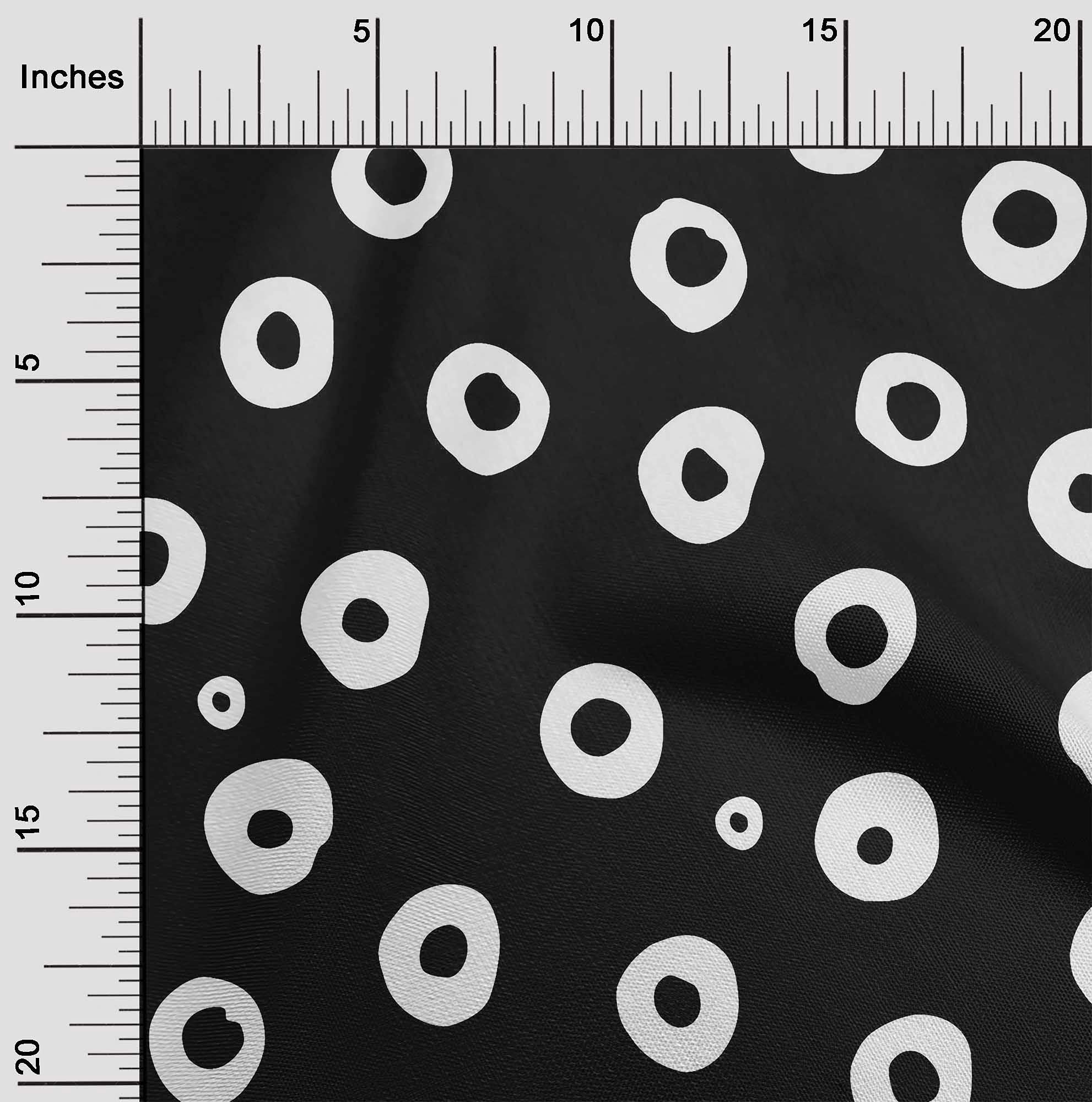 Premium Cotton Silk Black Polka Dot Dress Fabric by the Yard - 42 Inch Wide for Elegant Dresses, Skirts & Blouses | Perfect for DIY Fashion & Home Decor Projects