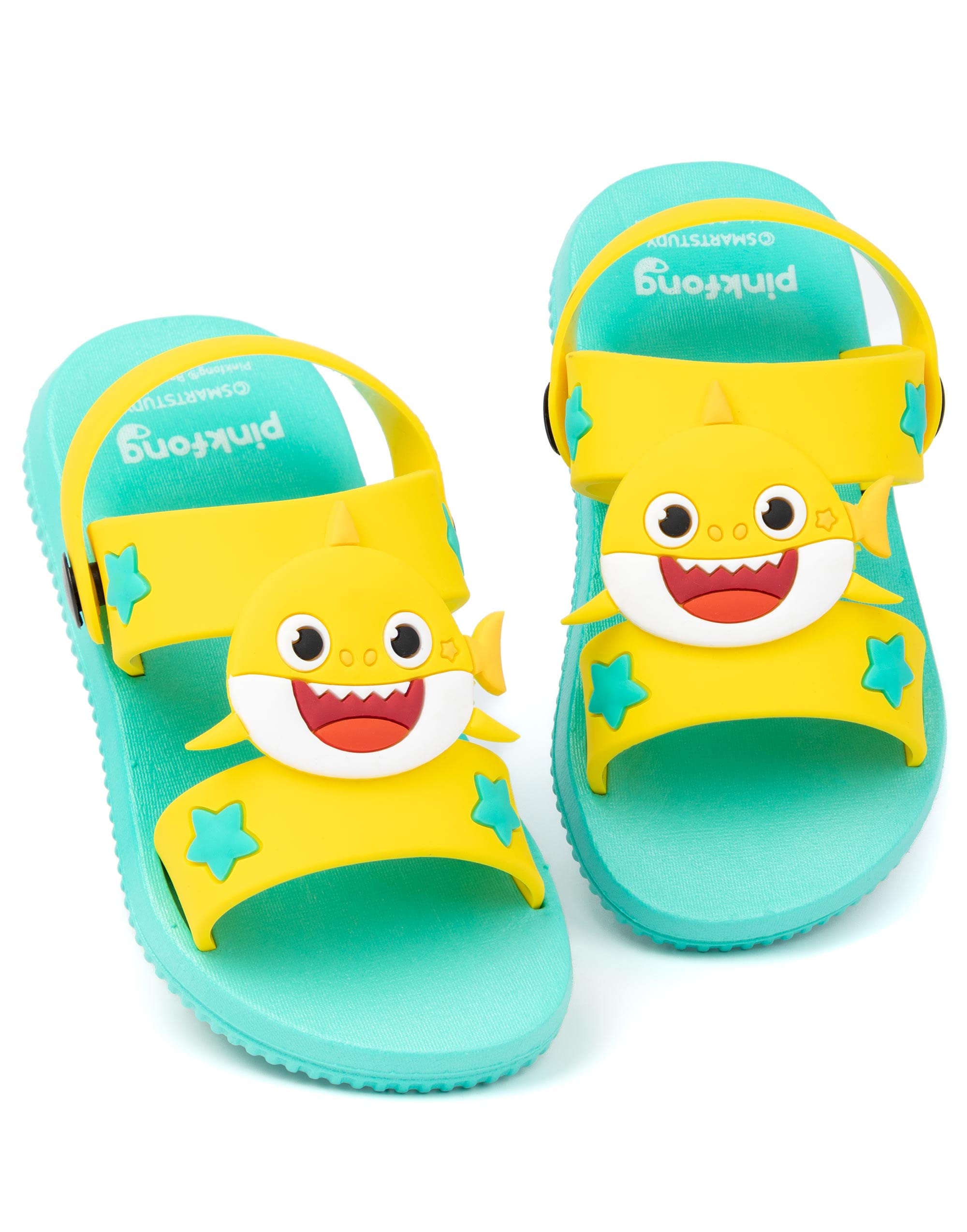 Baby Shark Kids Sandals - Blue & Yellow Supportive Slip-Ons for Summer Play