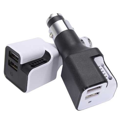 Dual USB Mini Car Air Purifier & Charger for Samsung Xiaomi Huawei iPhone - Compact Air Freshener & Fast Charging for Cars, Home, Office Use