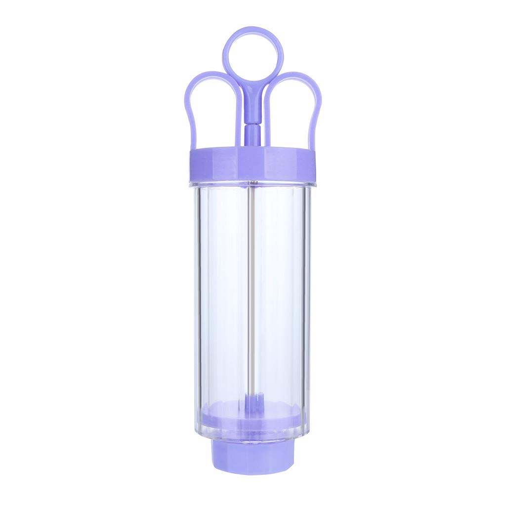 GILIGEGE 19-Piece Cookie Press Machine Kit with 10 Flower Discs & 8 Decorating Tips - Purple Biscuit Maker for Home Baking, DIY Cookies & Cake Icing - Perfect for Holidays, Parties & Gift Giving