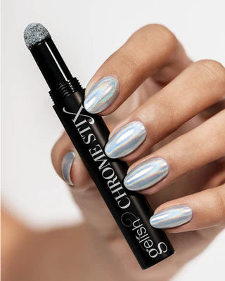 Gelish Chrome Stix Silver Holographic Nail Polish - 0.17 oz Long Lasting Metallic Shine for Manicures & Pedicures - Perfect for Parties, Weddings & Special Occasions