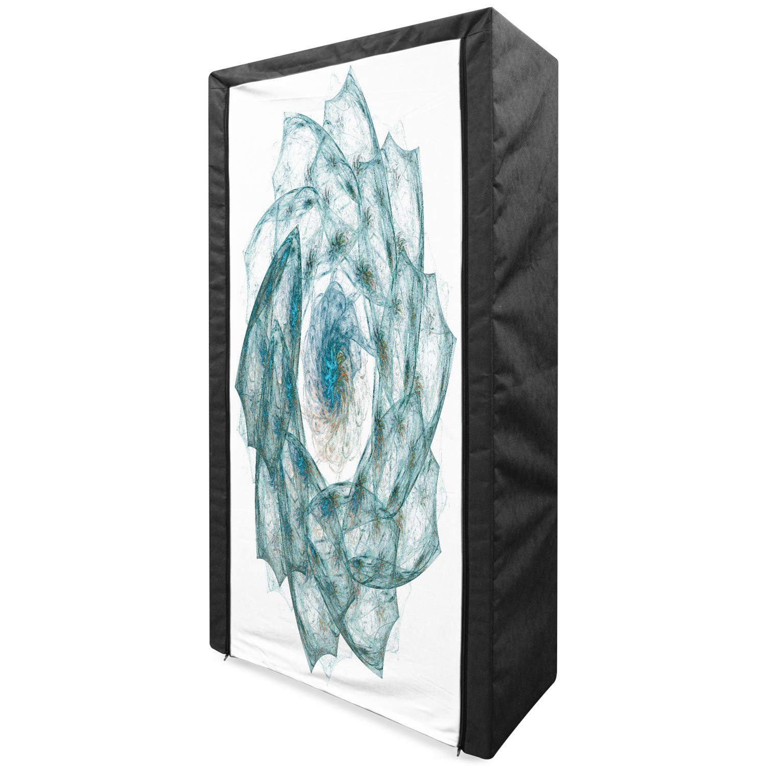 Ambesonne Portable Fabric Wardrobe with Shelves - 33.5