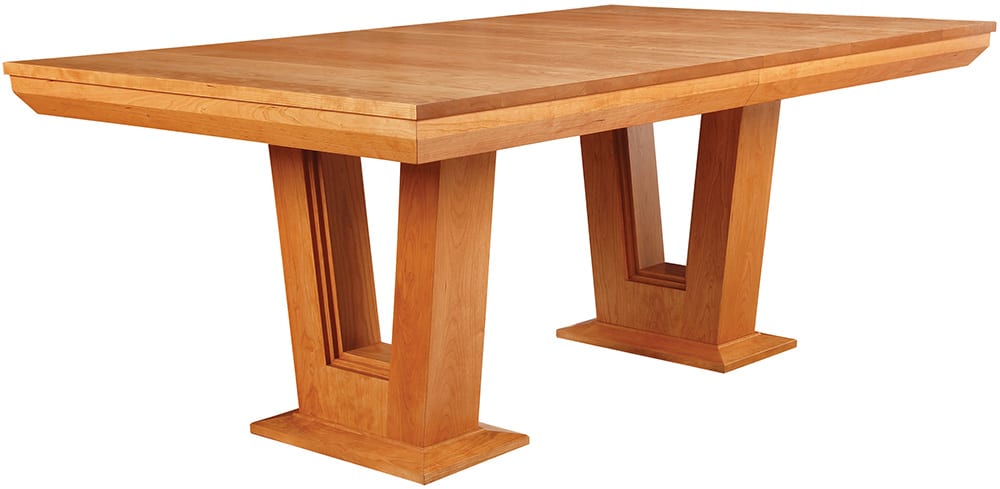 Highlands Modern Pedestal Dining Table - 42 Inch Round Kitchen Table for 4-6 People, Solid Wood Dining Room Furniture for Home, Kitchen, and Restaurant Use