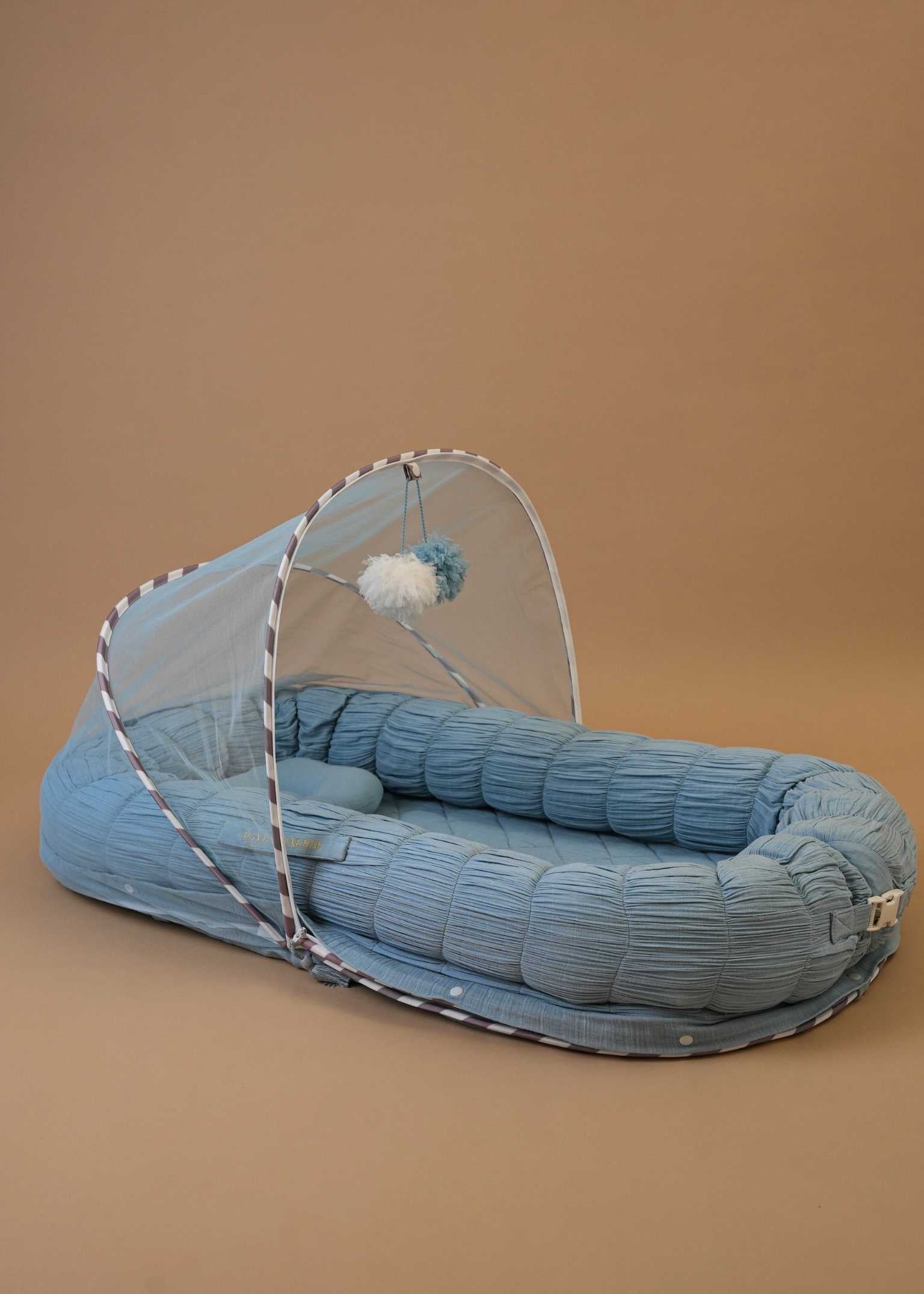 The Sleep Cloud Nest - Ultra Soft Memory Foam Pillow for Side, Back & Stomach Sleepers | Blue | Perfect for Home, Travel & Office Use