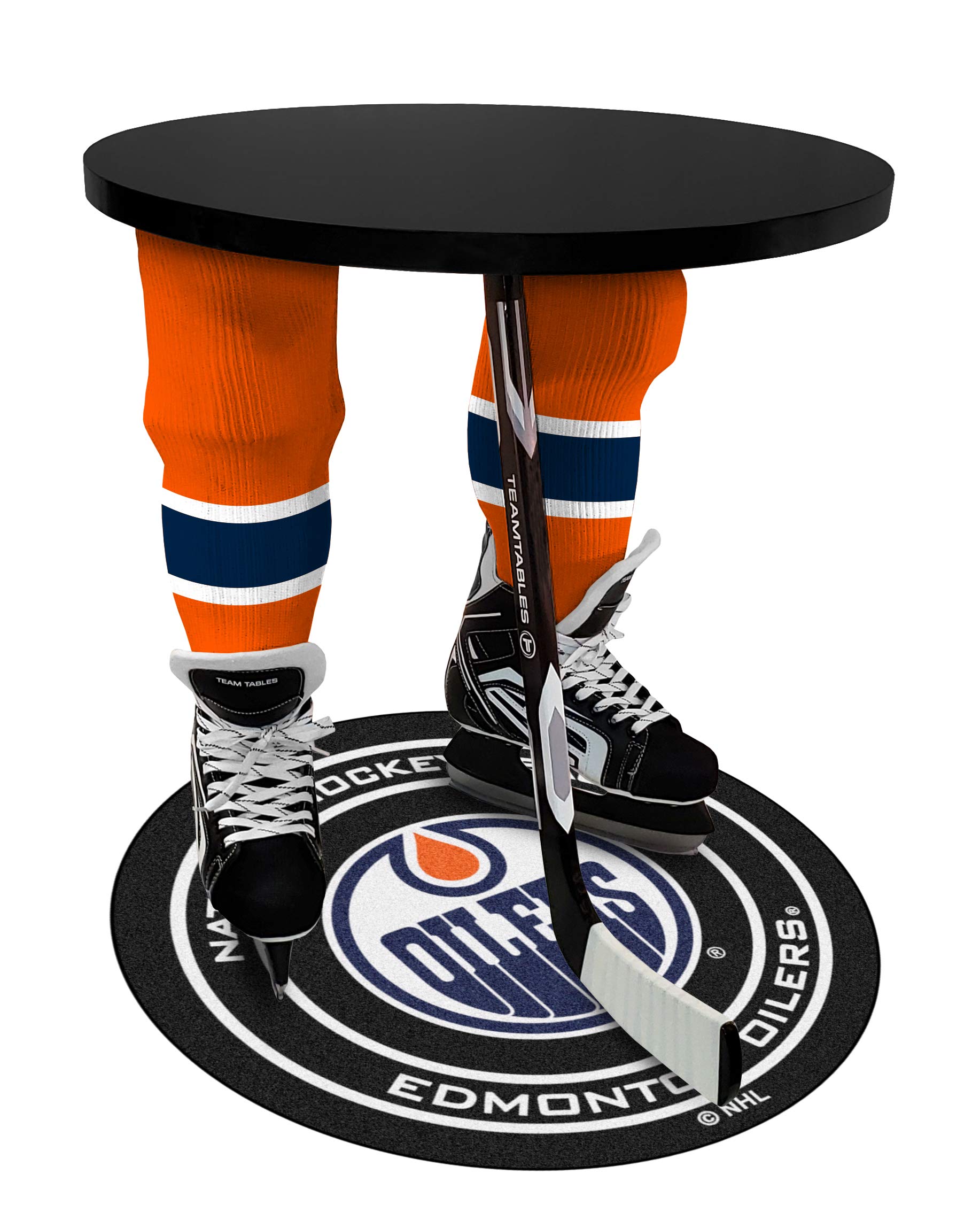 Official NHL Team Tables Edmonton Oilers Hockey Table - Premium Air Hockey Game for Home & Game Room Entertainment