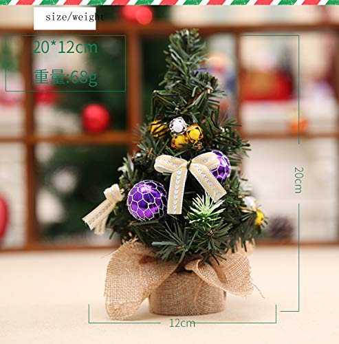 Mini Christmas Tree Decor - 20cm Small Tabletop Christmas Tree for Holiday Home Decor, Office, and Party Decorations
