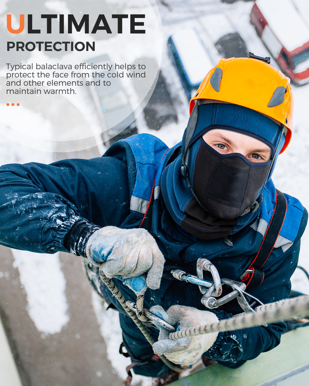 BA100 Cold Weather Balaclava - Windproof Winter Face Mask for Skiing, Snowboarding & Outdoor Activities