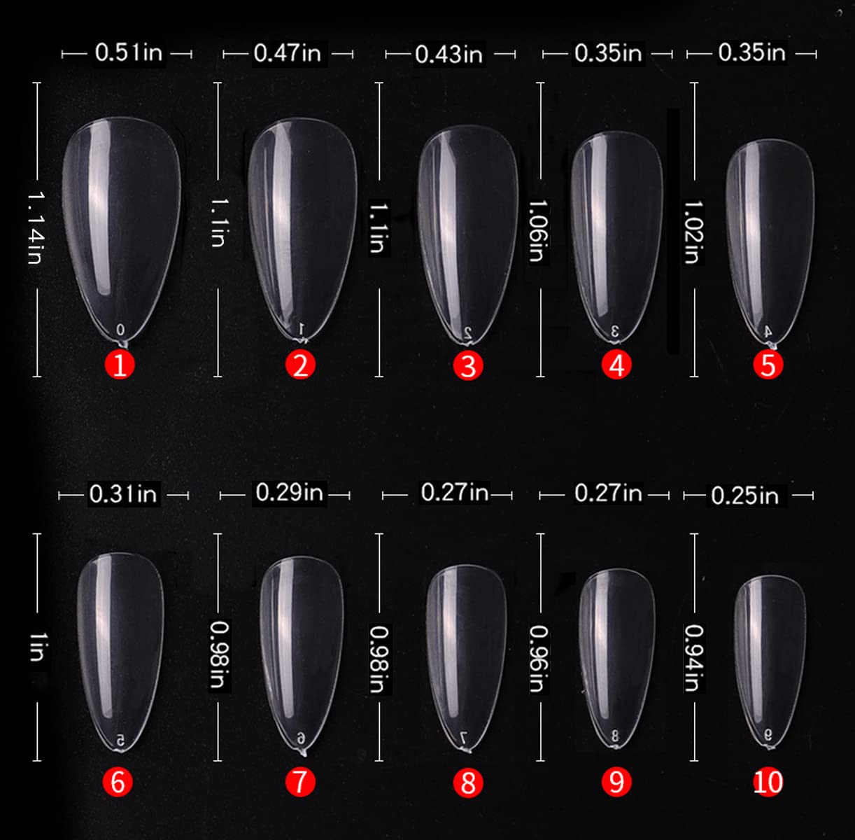 500 Pcs Coffin Ballerina Press On Nails - Long Acrylic False Nails Full Coverage No C Curve with Storage Case - Nail Salon Supplies & DIY Nail Extensions for Parties, Weddings, Special Occasions