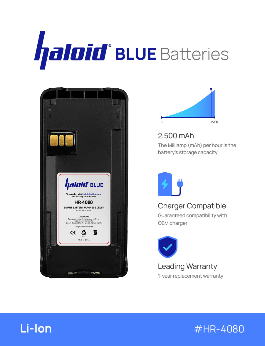 Haloid BLUE HR 4080 Lithium Battery Replacement for CP185 & CP100d - Long-Lasting Power for Medical Devices & Industrial Equipment