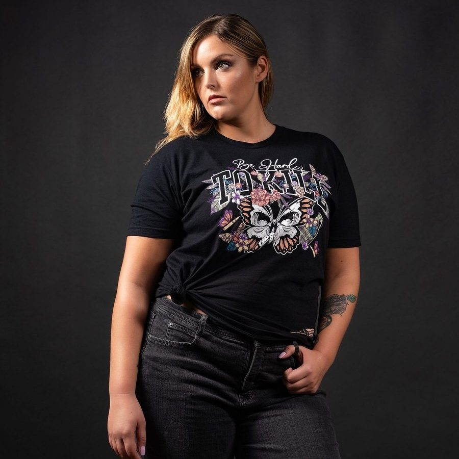 Women's Hard To Kill Boyfriend Fit T-Shirt - Black | Comfortable Oversized Tee for Casual Wear, Gym & Lounge