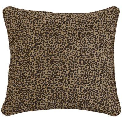 Adrienne Leopard Chenille Euro Sham Pillow Cover - Soft Luxury Bedding for Home Decor - Perfect for Living Room, Bedroom, and Guest Room Accents