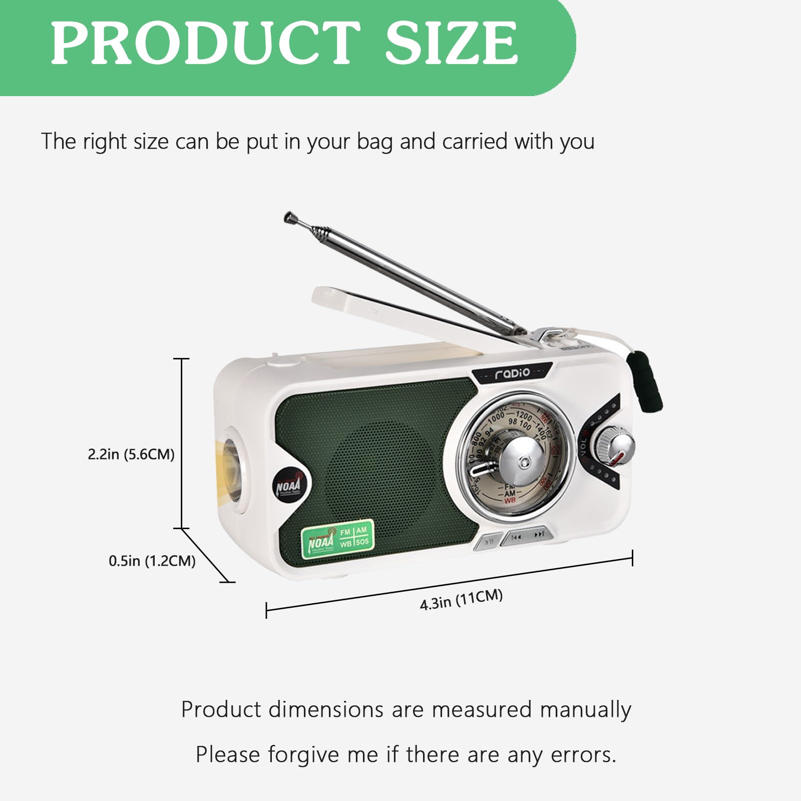 Emergency Solar Hand Crank Radio with Wind Up Function - Survival Equipment for Outdoor Activities - Solar Powered Radio with Torch, SOS Alarm, and Reading Lamp - Perfect for Camping, Hiking, and Emergency Preparedness