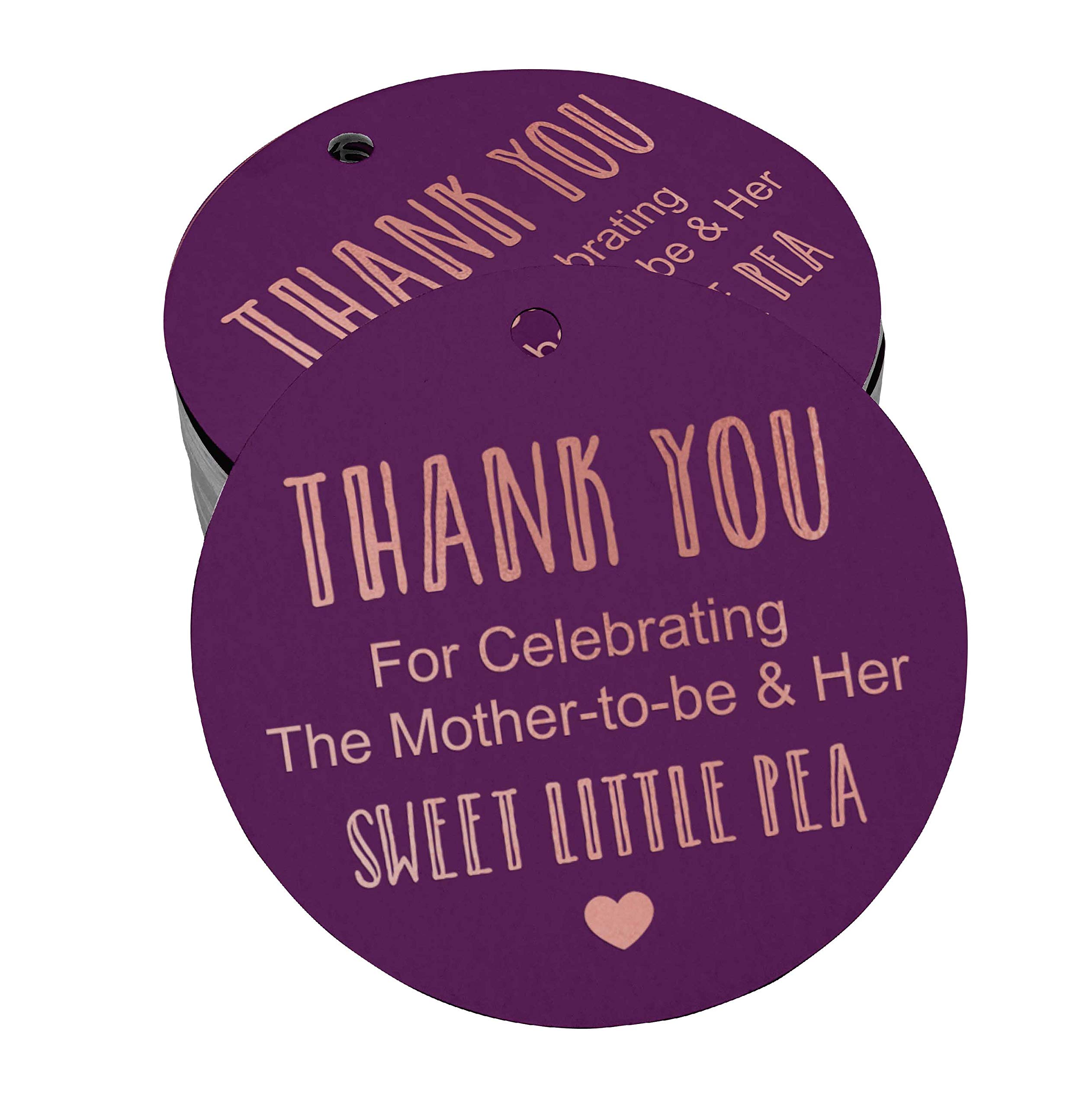Elegant Rose Gold Foil Baby Shower Bottle Tags - Pack of 50 - Perfect for Celebrating Expecting Mothers - Ideal for Baby Shower Favors, Thank You Gifts & Party Decorations