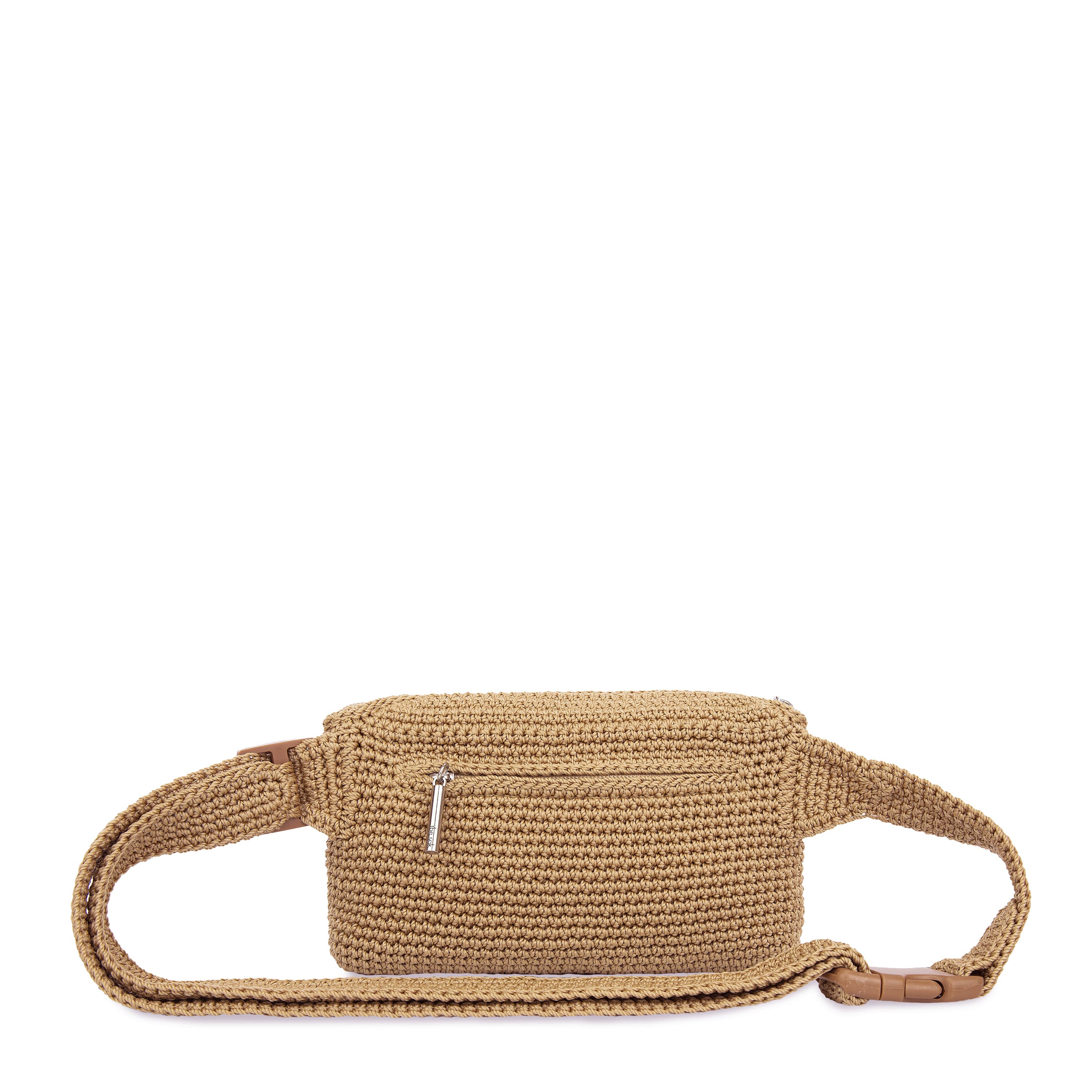 Handmade Crochet Small Belt Bag - Eco-Friendly Bamboo Material - Perfect for Travel, Hiking & Everyday Use
