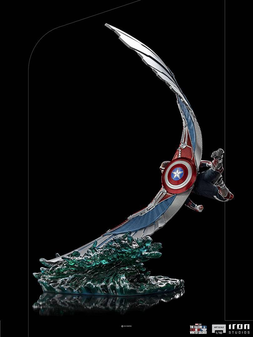 Iron Studios The Falcon and The Winter Soldier Captain America (Sam Wilson) Deluxe BDS Art Scale 1/10 Statue - Premium Collectible Figure for Marvel Fans & Home Display