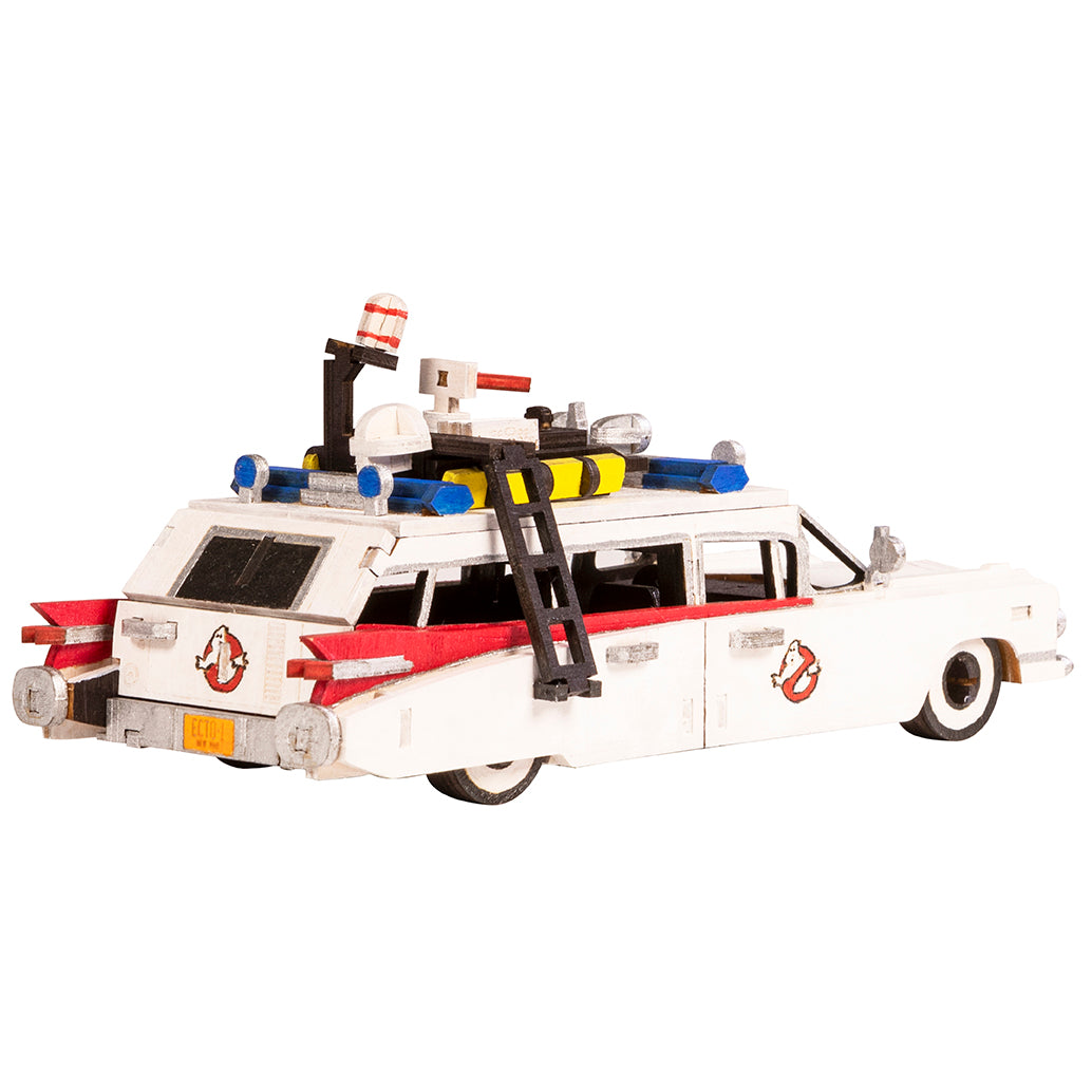 Ghostbusters Ectomobile 3D Wood Model Kit with Book – DIY Building Set for Kids & Adults – Perfect for Collectors, Gifts, and Home Decor