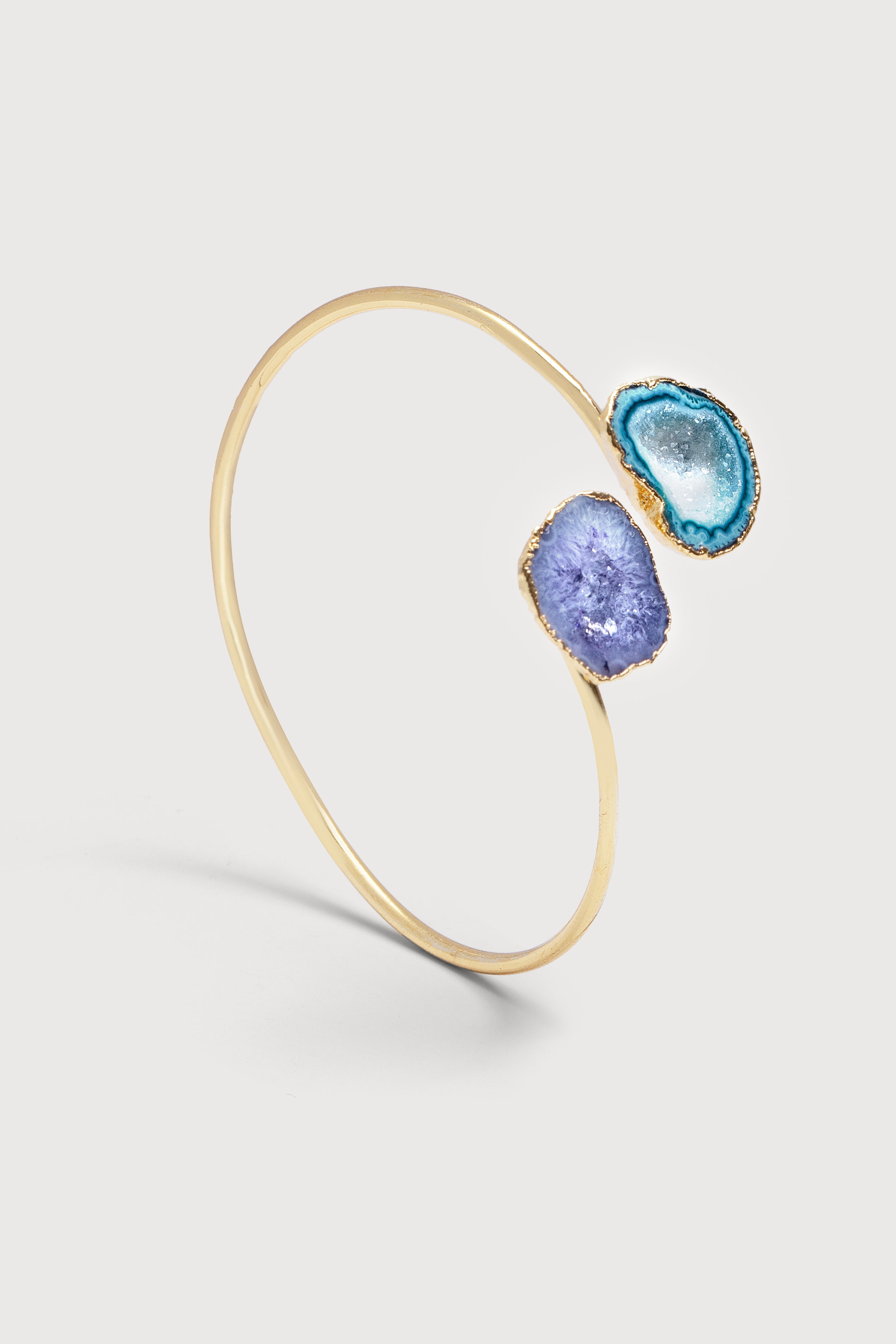 Natural Agate Double Cuff Bracelet for Women - Elegant Stone Beaded Bangle for Boho Style, Gift Giving & Everyday Wear