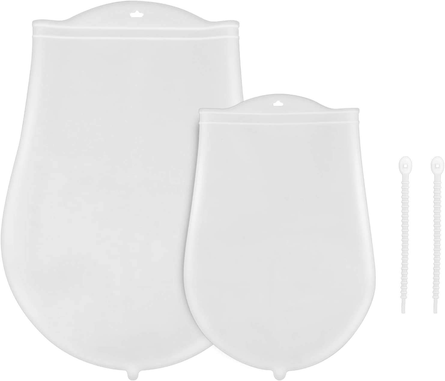2 Packs Silicone Kneading Bags - Large & Small Dough Mixer for Bread, Pastry, Pizza & Tortilla - Reusable Food Storage Bags for Baking, Cooking & Meal Prep - Perfect for Home Chefs & Bakers