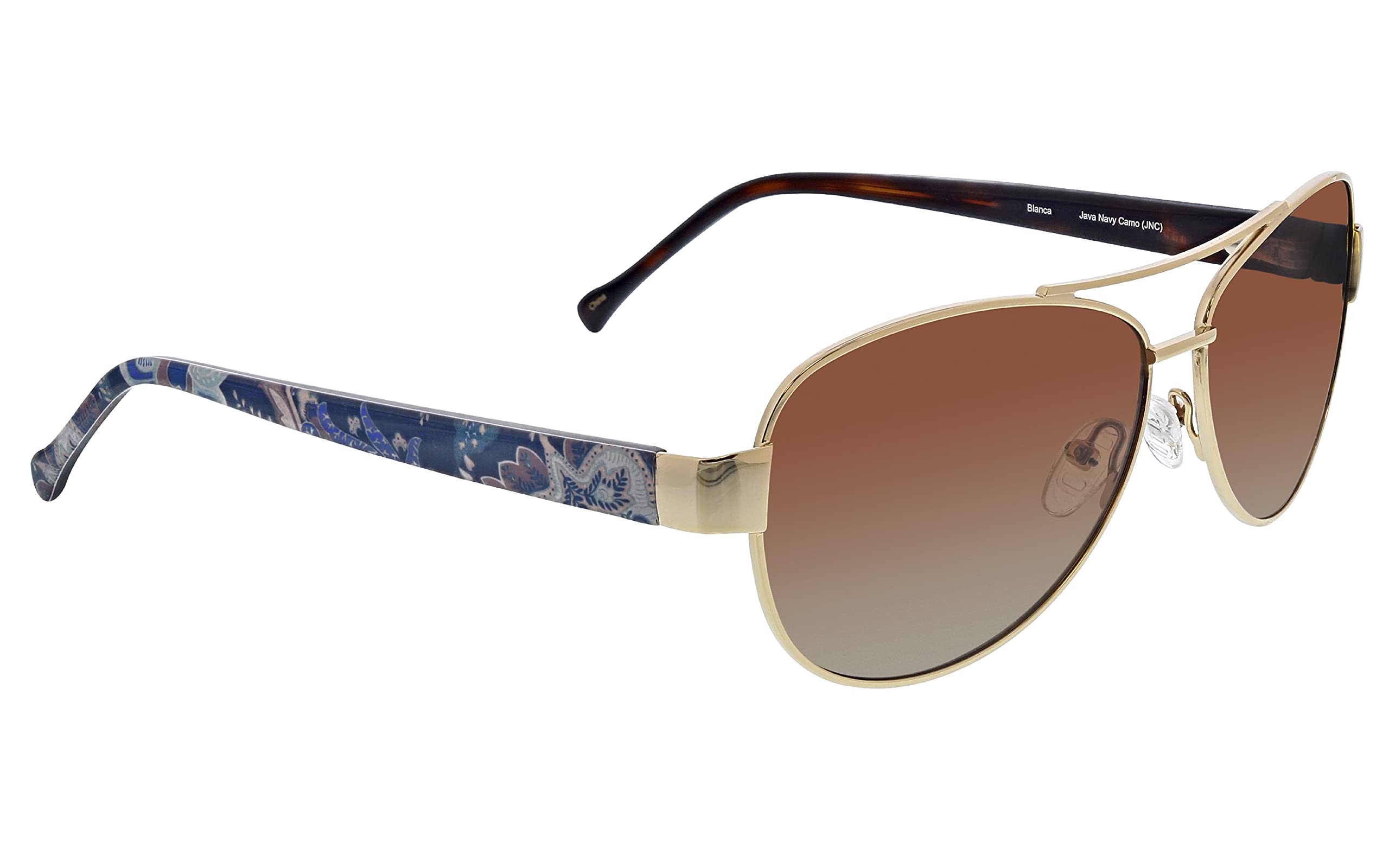 Vera Bradley Women's Blanca Aviator Sunglasses - UV Protection, Polarized, Lightweight & Stylish for Outdoor Activities, Beach, Driving & Travel