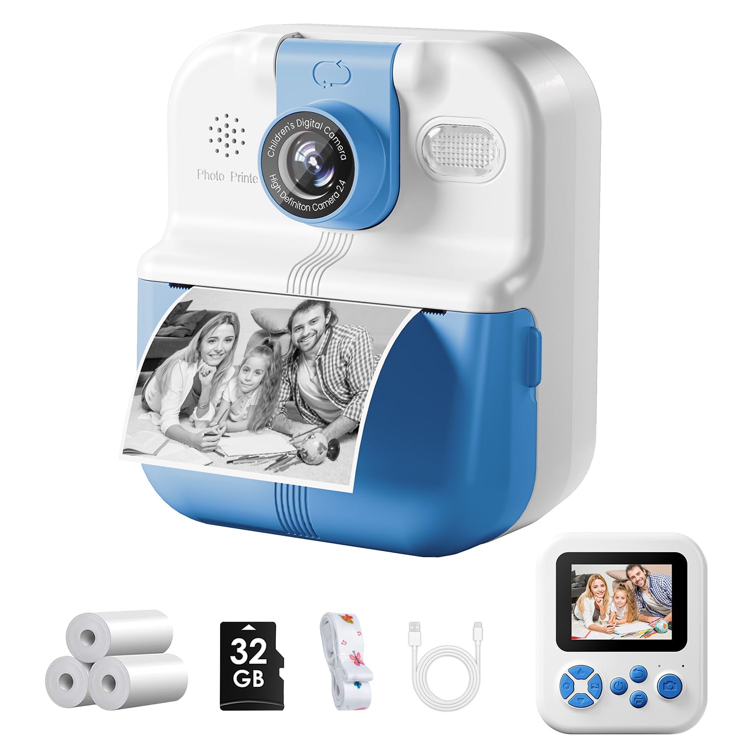 Kids Instant Print Digital Camera - Toddler Camera for Boys & Girls Ages 5-10 | Fun Birthday Gift for Children's Day, Christmas & Parties | Perfect for Travel, Playdates & Creative Learning