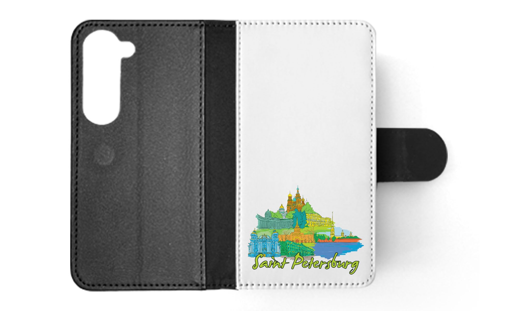Premium Saint Petersburg Russia FLIP Wallet Phone Case for Samsung Galaxy S23 - Slim Protective Cover with Card Slots & RFID Blocking - Perfect for Travel, Work & Daily Use