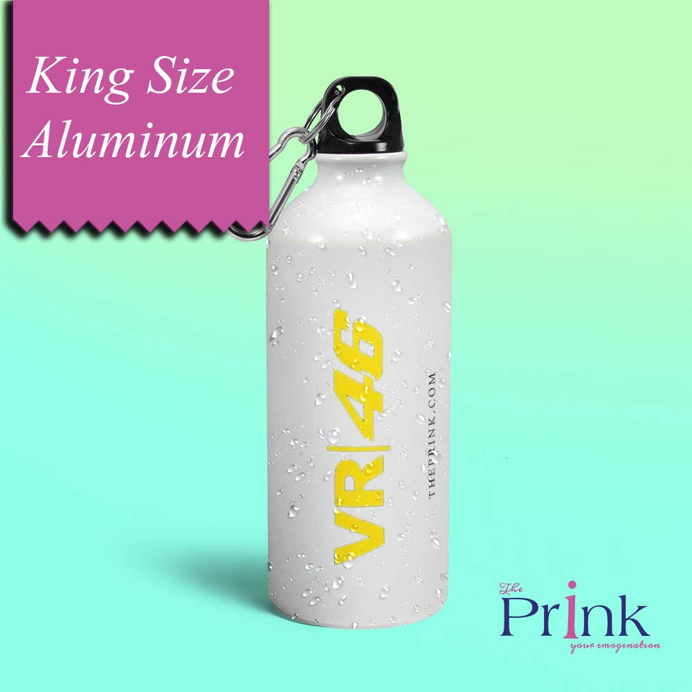 Valentino Rossi VR46 Printed Sports Water Bottle 600ml - Insulated Biker & Rider Sipper Bottle for Motorcycle Enthusiasts - Perfect for Gym, Cycling, and Outdoor Adventures
