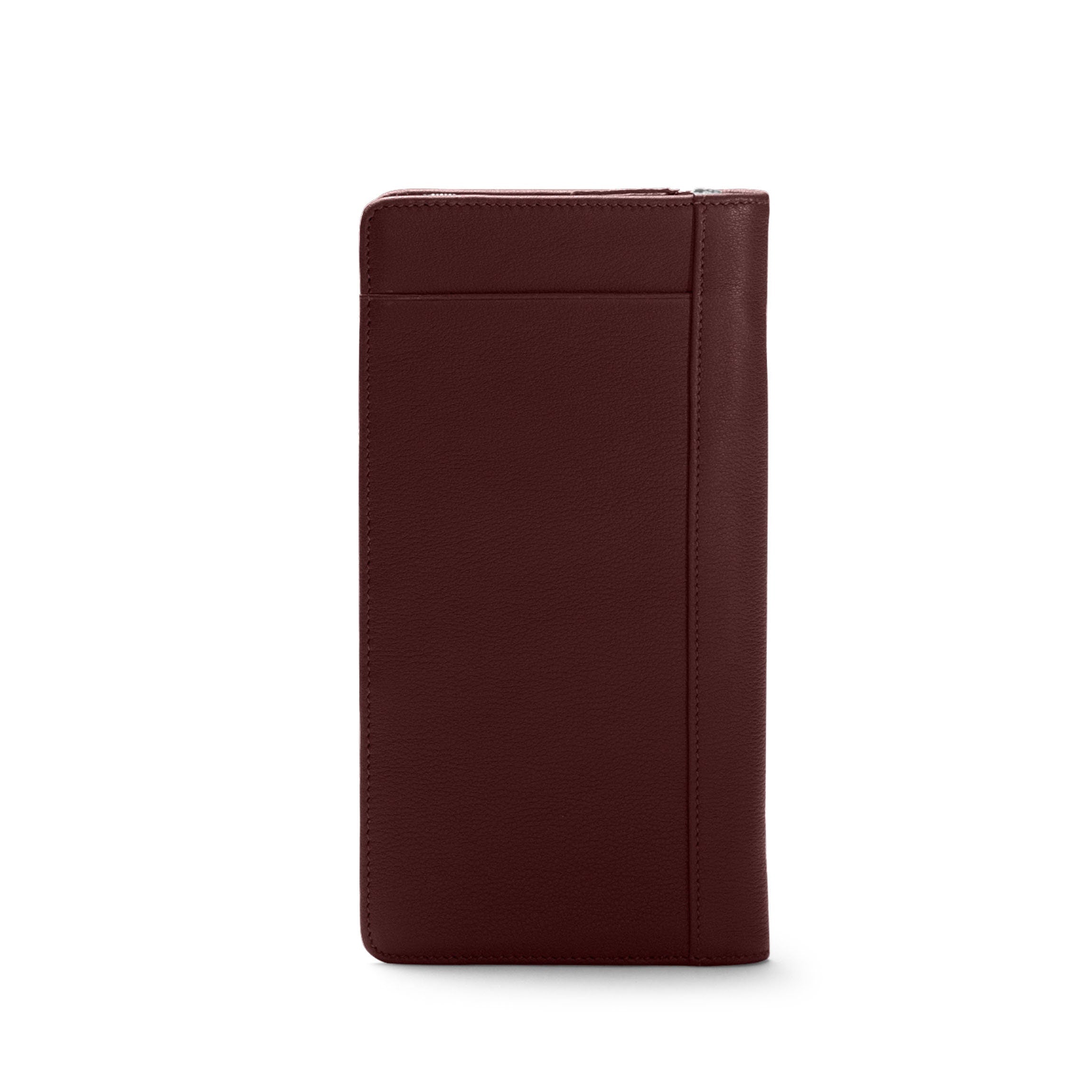 Leather Zip Around Travel Wallet for Women & Men - RFID Blocking Passport Holder with Multiple Card Slots - Perfect for Airplane, Business Trips & Daily Use