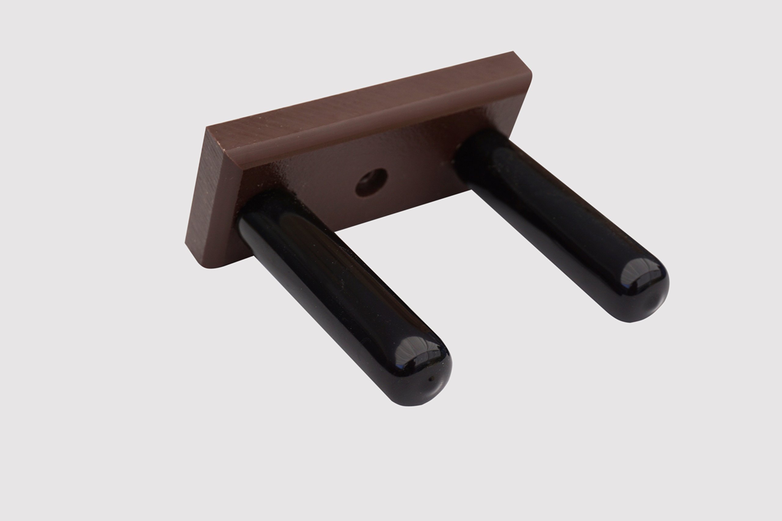Heavy Duty Snow Shovel Holder - Made in USA - Wall Mounted Garage Storage - Brown - Perfect for Winter Tool Organization in Home & Garage