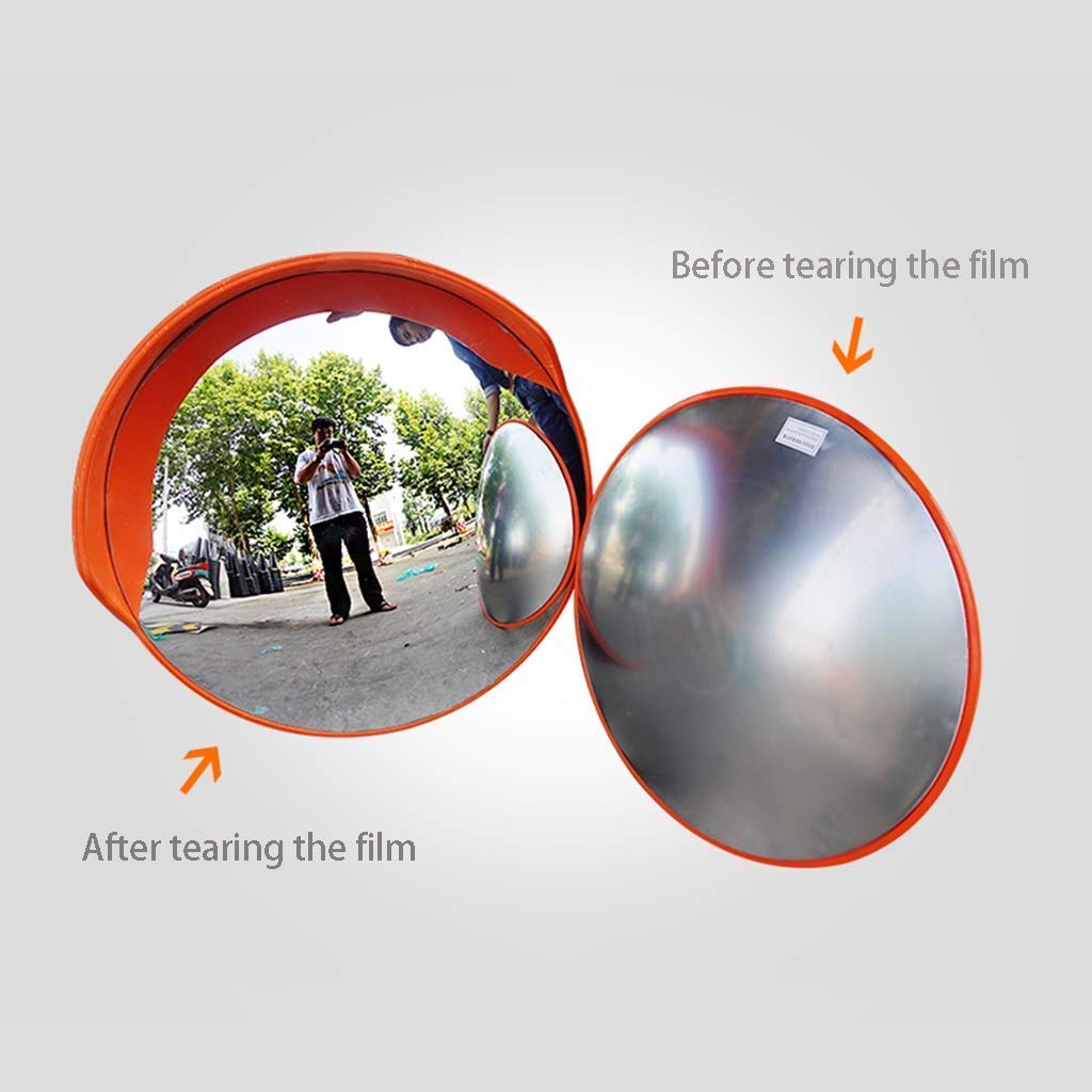 45-80cm Anti-Theft Convex Security Mirror - Shatterproof Plastic, Waterproof & Impact-Resistant for Malls, Parking Lots & Driveways (60cm Size)
