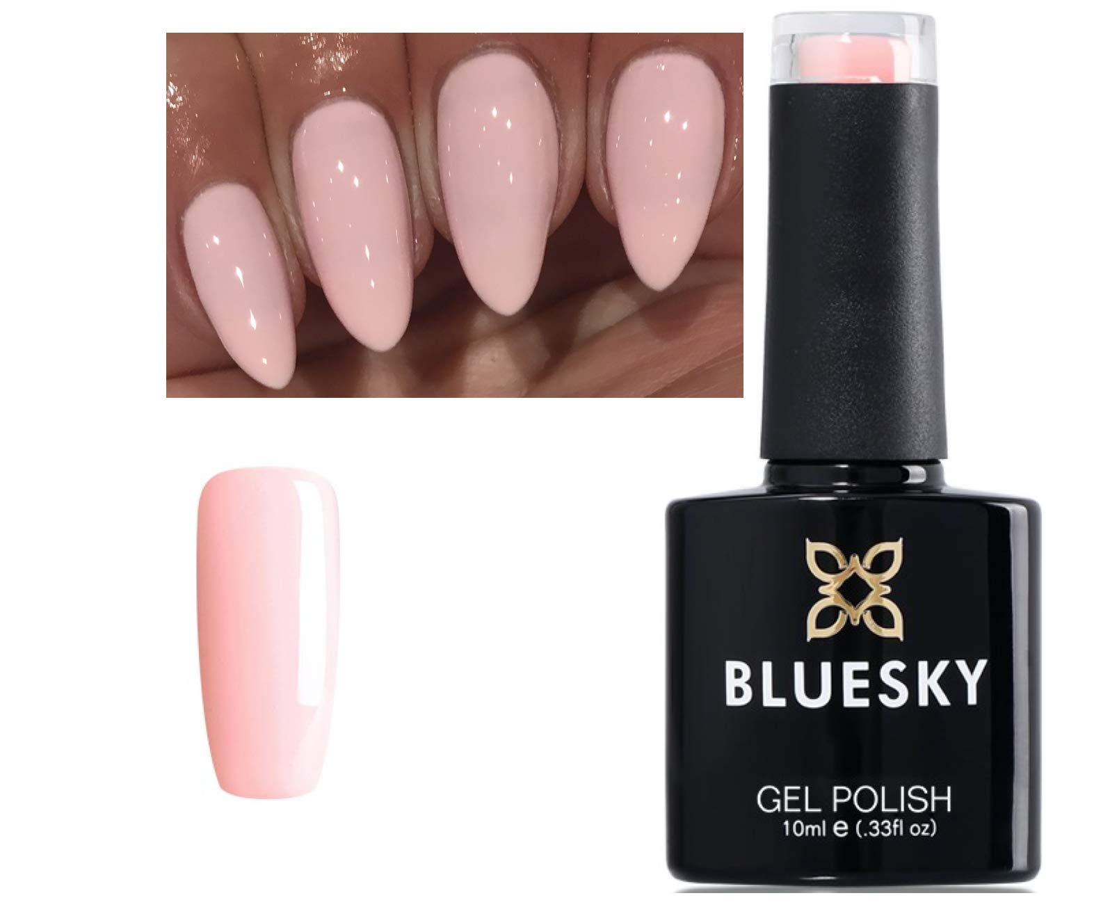 Bluesky Gel Nail Polish - Pink Glow Light Pink Spring Summer Color, UV LED Soak Off 10ml (80611) | Long-Lasting Shine, Chip-Resistant | Perfect for Manicures, Pedicures, Nail Art & Salon Use | Requires UV/LED Lamp for Drying