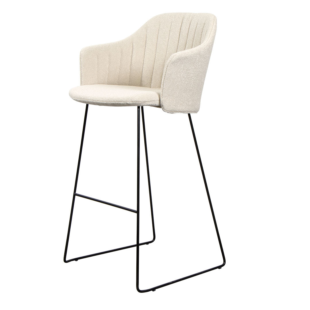 Premium Outdoor Bar Chair with Sled Base - Includes Comfortable Back & Seat Cushions - Perfect for Patio, Deck, Poolside & Backyard Relaxation