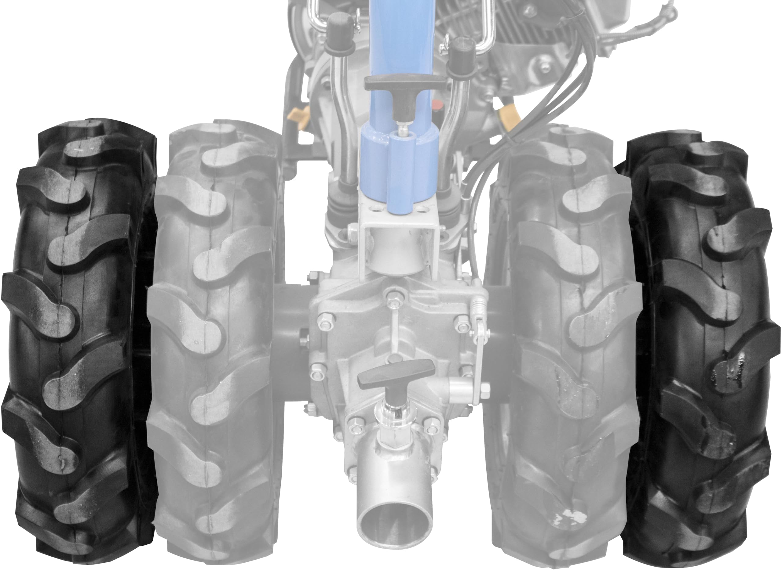 95182 Twin Wheels Set - Blue Heavy Duty Replacement Wheels 41x41x16.5cm for Carts, Dollies & Utility Equipment - Perfect for Warehouse, Garage & Industrial Use