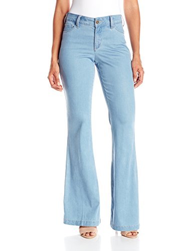 NYDJ Women's Petite Claire Trousers - Stretch Chambray Denim Pants for Work & Casual Wear | Comfortable Slim Fit Office Pants for Professional Women