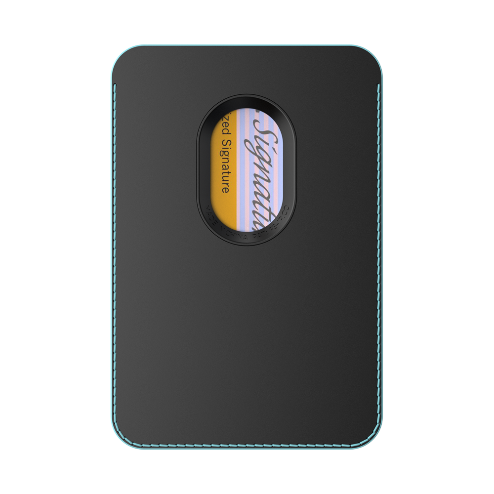 Pea Blue Boca Cabana PopWallet+ for MagSafe - Secure Phone Grip & Wallet for iPhone 12/13/14/15 - Perfect for Travel, Shopping & Daily Use