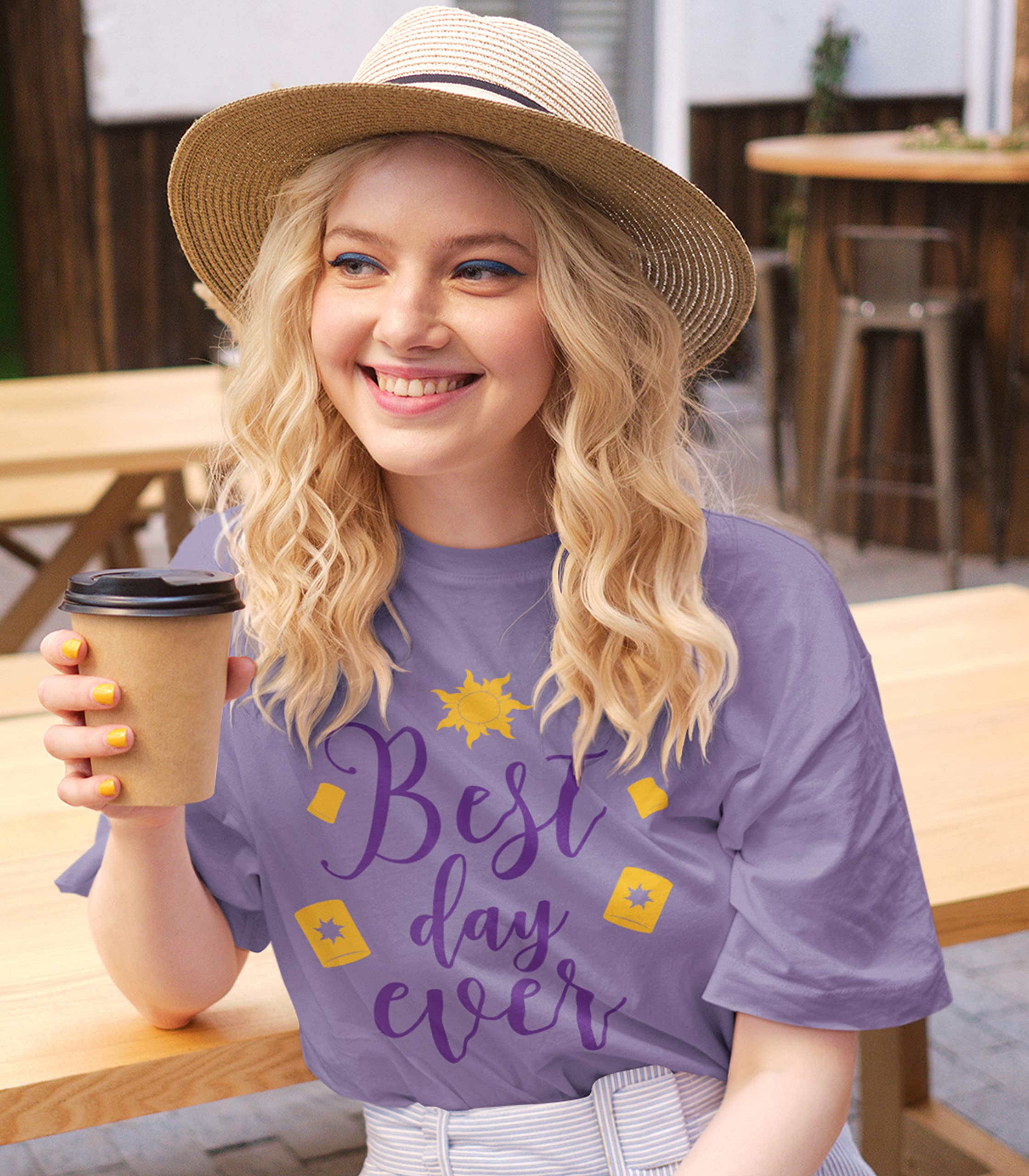 Best Day Ever Princess Shirt - Women's Fashion Vacation Tee - Cute Lilac T-Shirt for Best Friends & Special Occasions (Medium) - Perfect for Birthday Gifts, Girls Trips & Beach Vacations