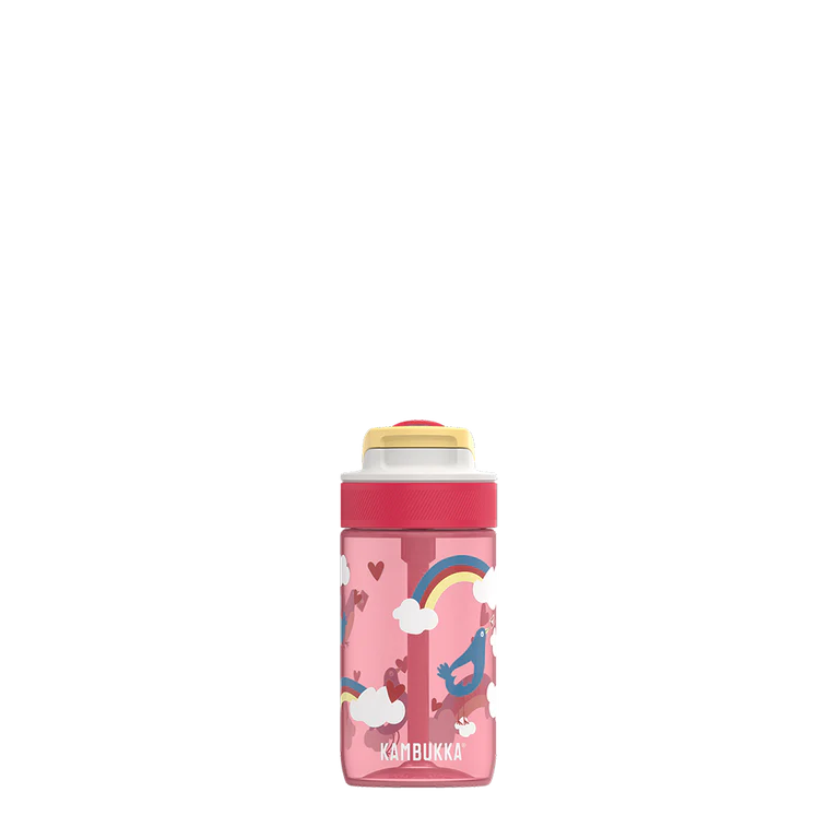 Lagoon Kids Water Bottle with Straw - 400ml Leak-Proof BPA-Free Water Bottle for Boys & Girls - Cute Animal Designs - Ideal for School, Sports & Outdoor Activities
