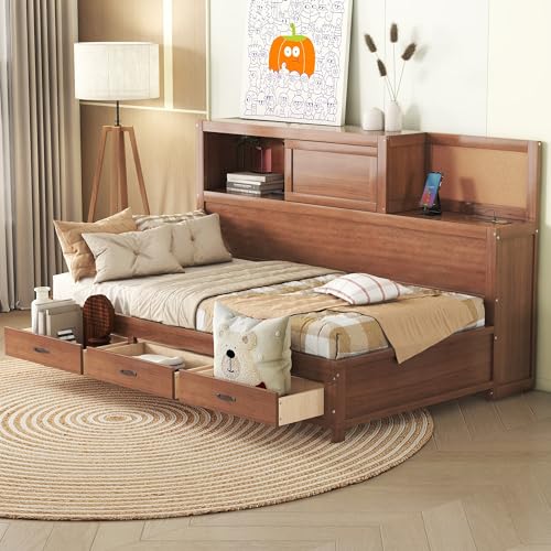 Brown-twin, Wooden Daybed