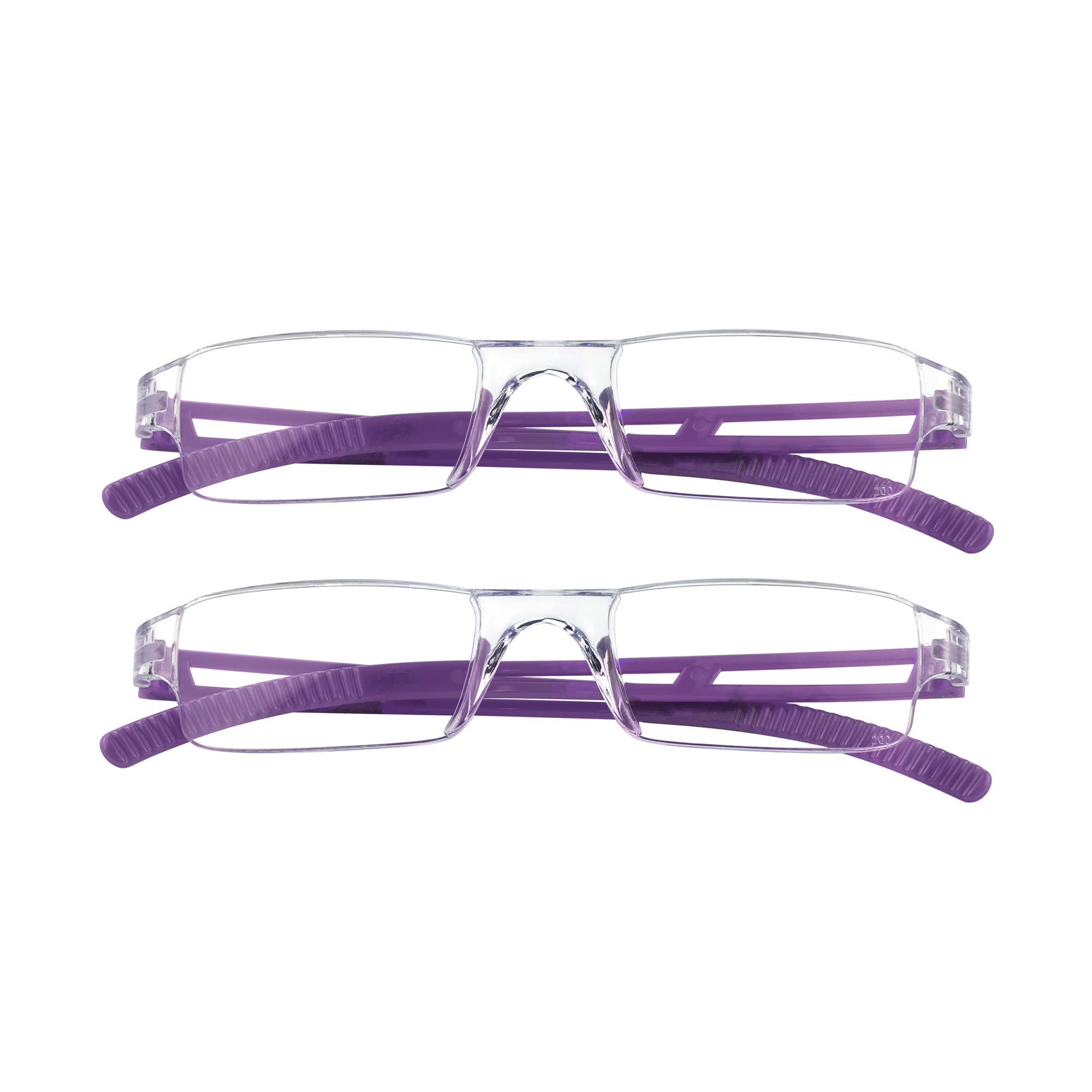 LifeArt 4 Pairs Blue Light Blocking Reading Glasses for Women & Men - Anti Eye Strain Computer Glasses with Fashion Rectangle Frames - Perfect for Office Work, Gaming & Screen Time