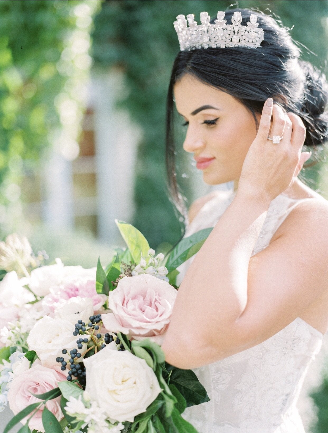 KATHERINE Royal Bridal Tiara - Elegant Crystal Wedding Crown for Bride, Princess, Prom & Special Occasions | Perfect for Bridal Showers, Weddings, Pageants & Formal Events